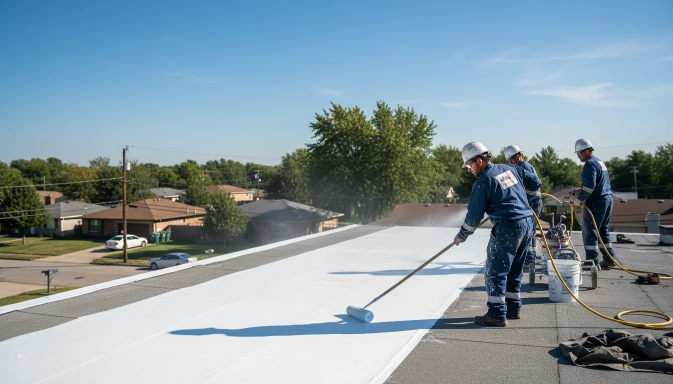 Commercial roof coating in Moore, TX near me